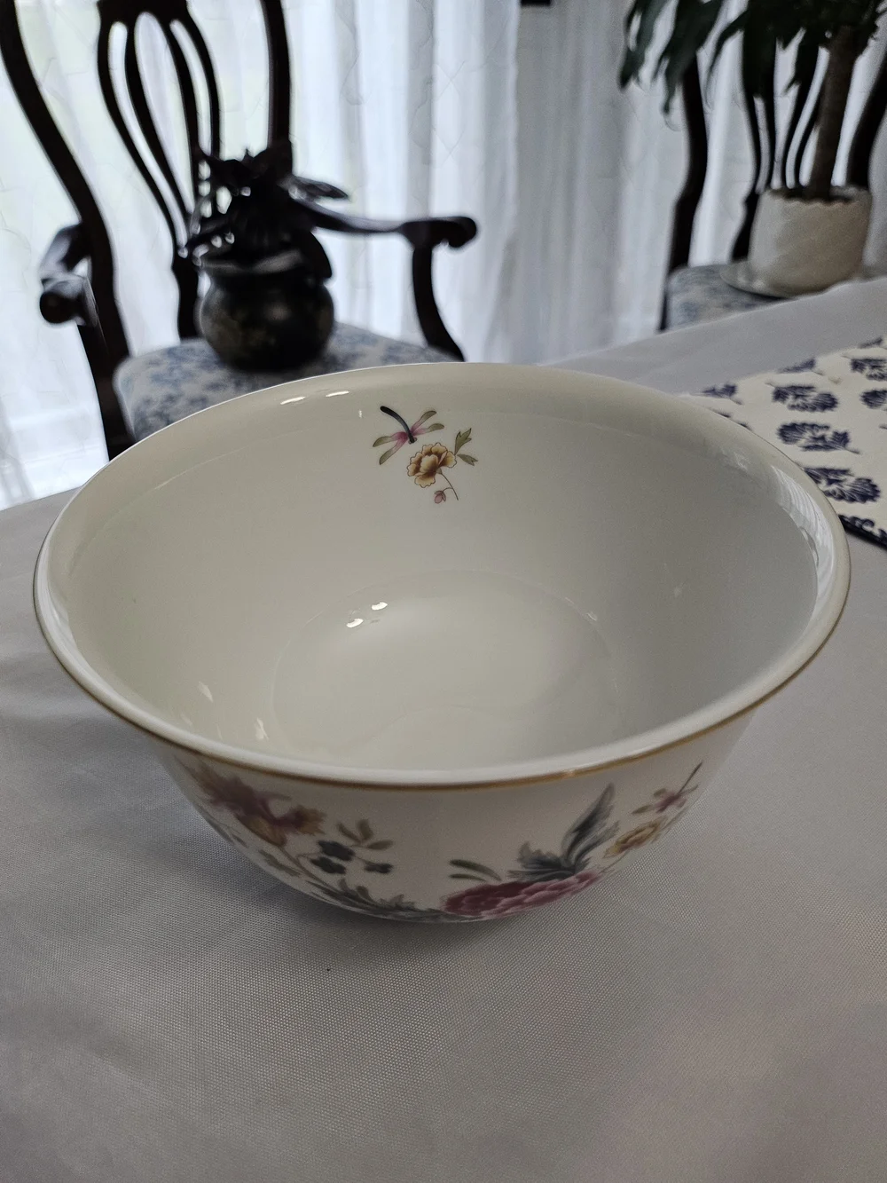 Vintage 1981 Avon American Heirloom Porcelain Bowl - Floral Pattern